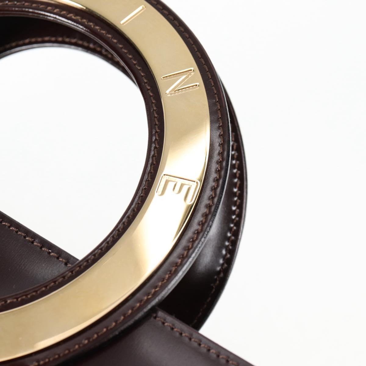 Céline Logo du cercle, Brown, Leather, handbag