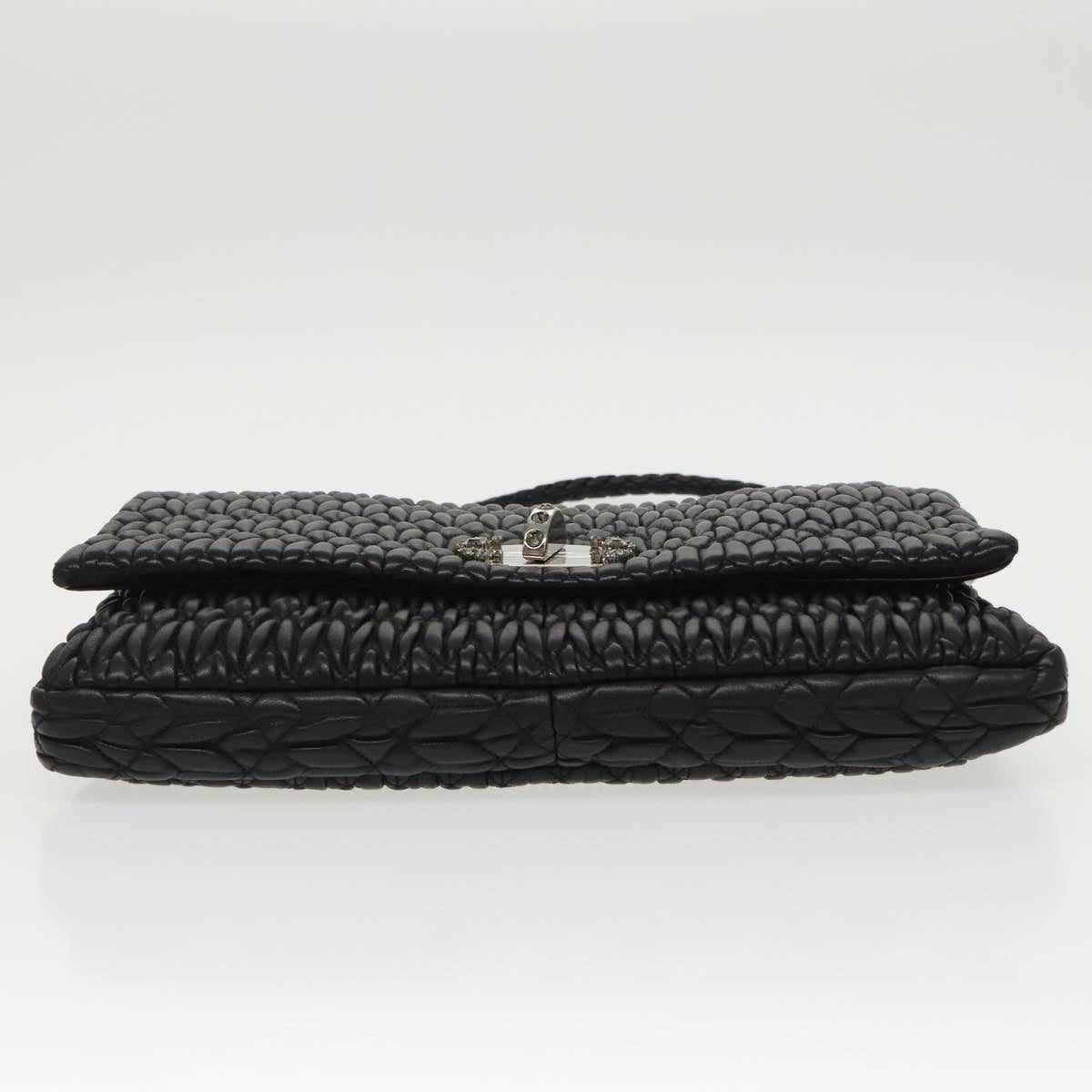 Miu Miu Crystal, Black, Leather, shoulder