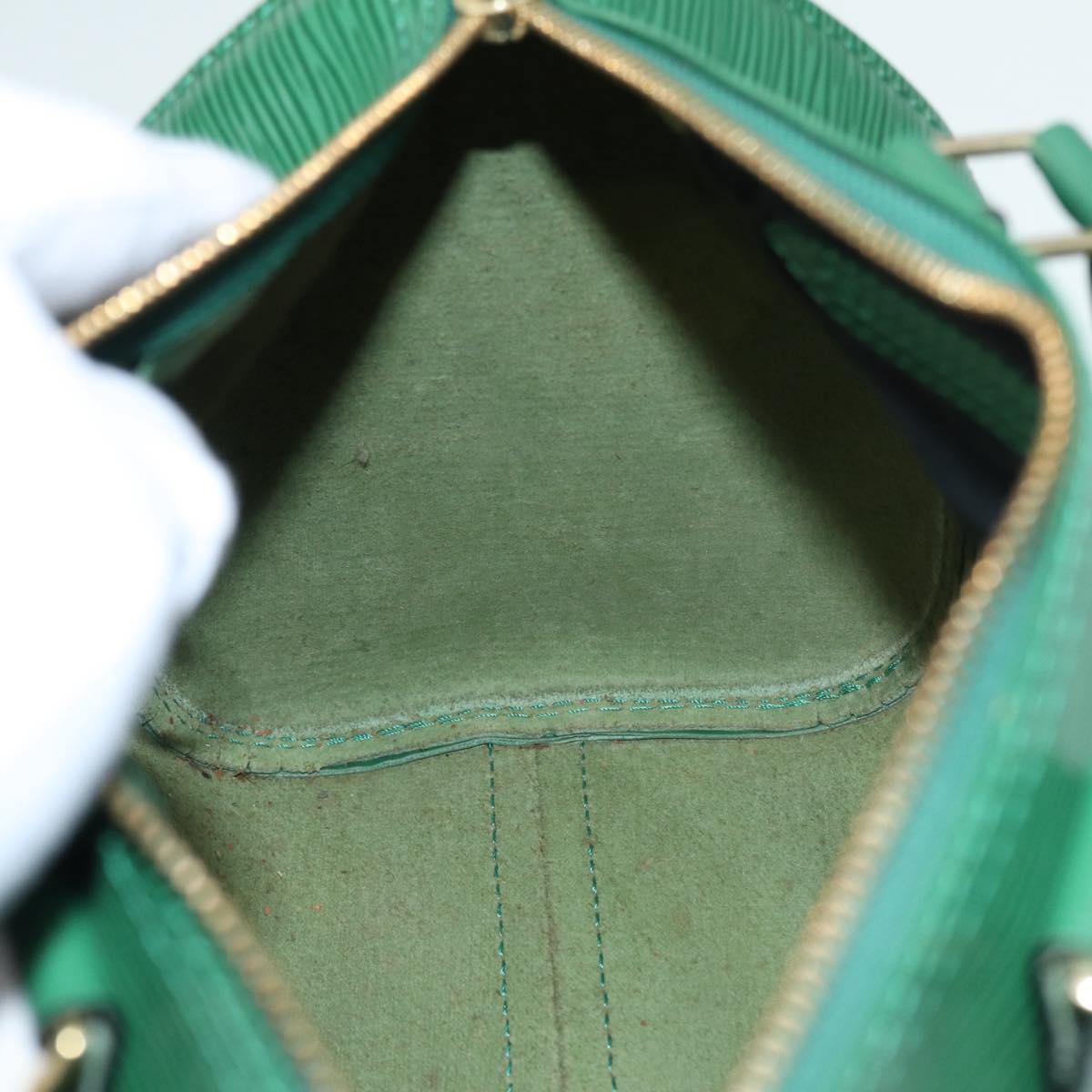 Louis Vuitton Speedy 25, Green, Leather, handbag