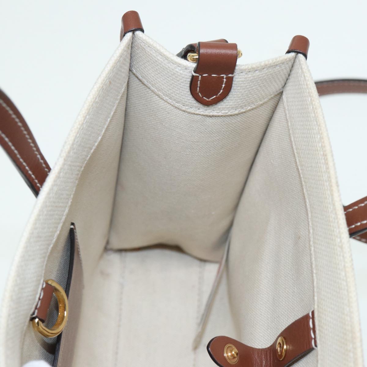 Burberry Horseferry, Beige, Canvas, handbag