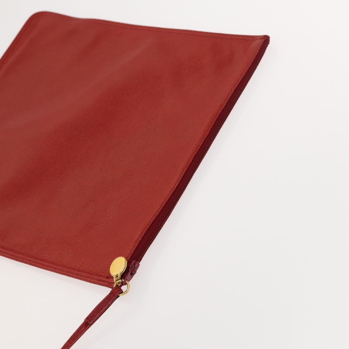 Chanel Triple coco, Red, Leather, shoulder