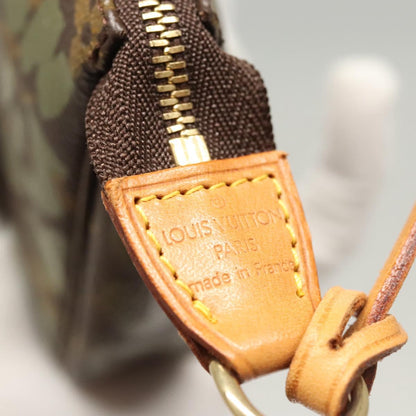Louis Vuitton Pochette Accessoire, Khaki, Canvas, clutch