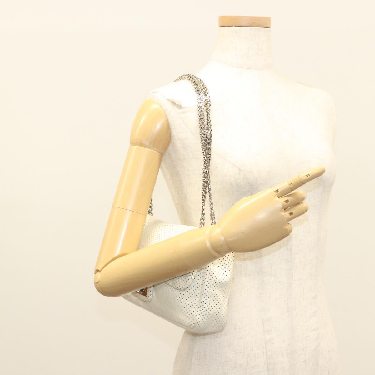"Chanel 2,55", White, Leather, shoulder
