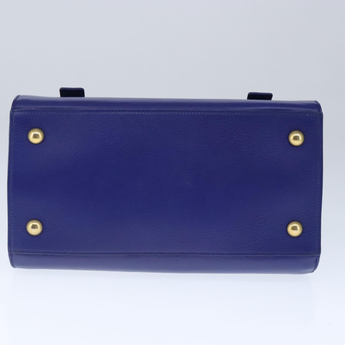 Yves Saint Laurent Muse Two, Blue, Leather, handbag