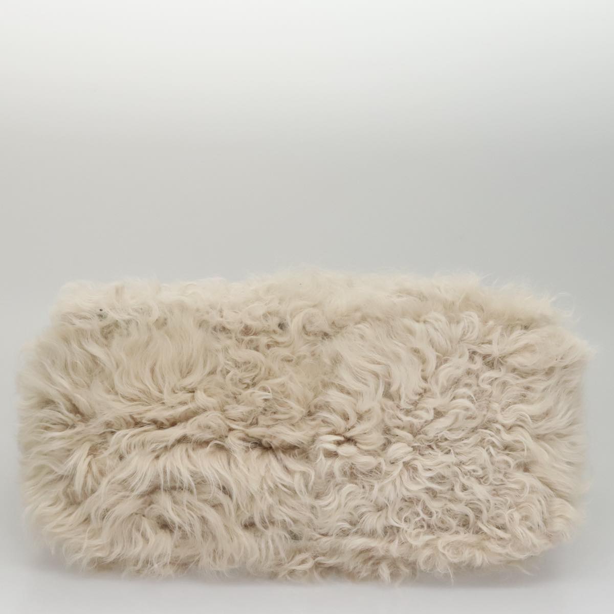 Céline, Beige, Faux Fur, shoulder