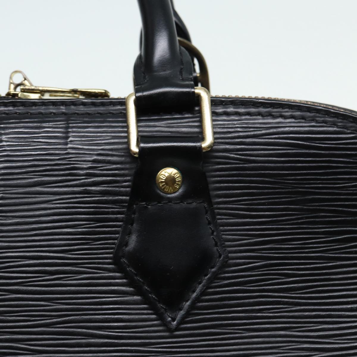 Louis Vuitton Alma, Black, Leather, handbag