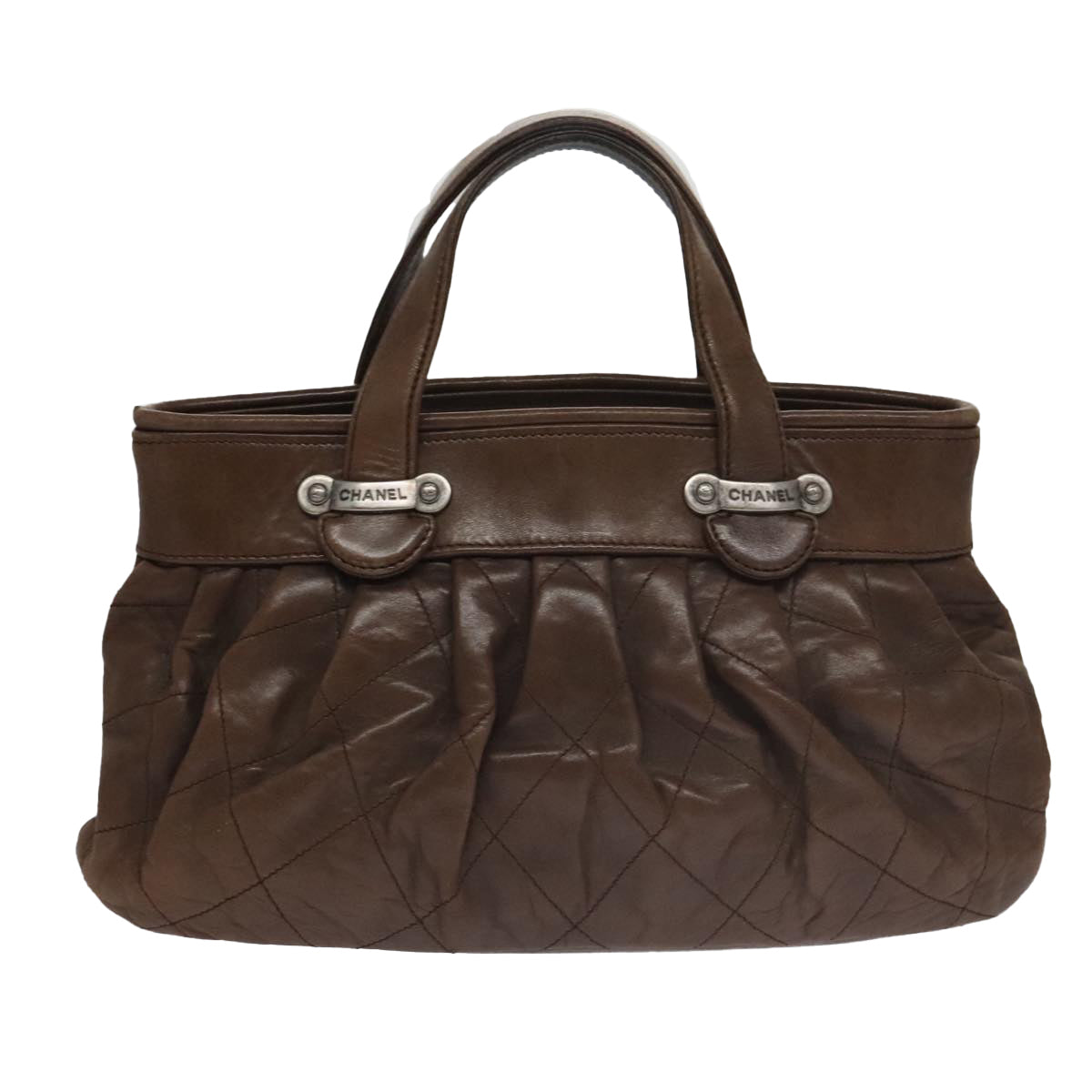 Chanel, Brown, Leather, handbag