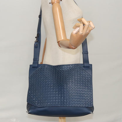 Bottega Veneta Intrecciato, Navy, Leather, shoulder