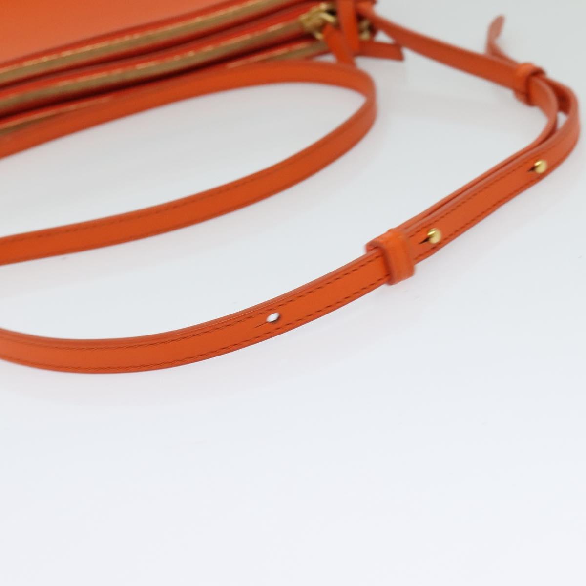 Céline Trio, Orange, Leather, shoulder