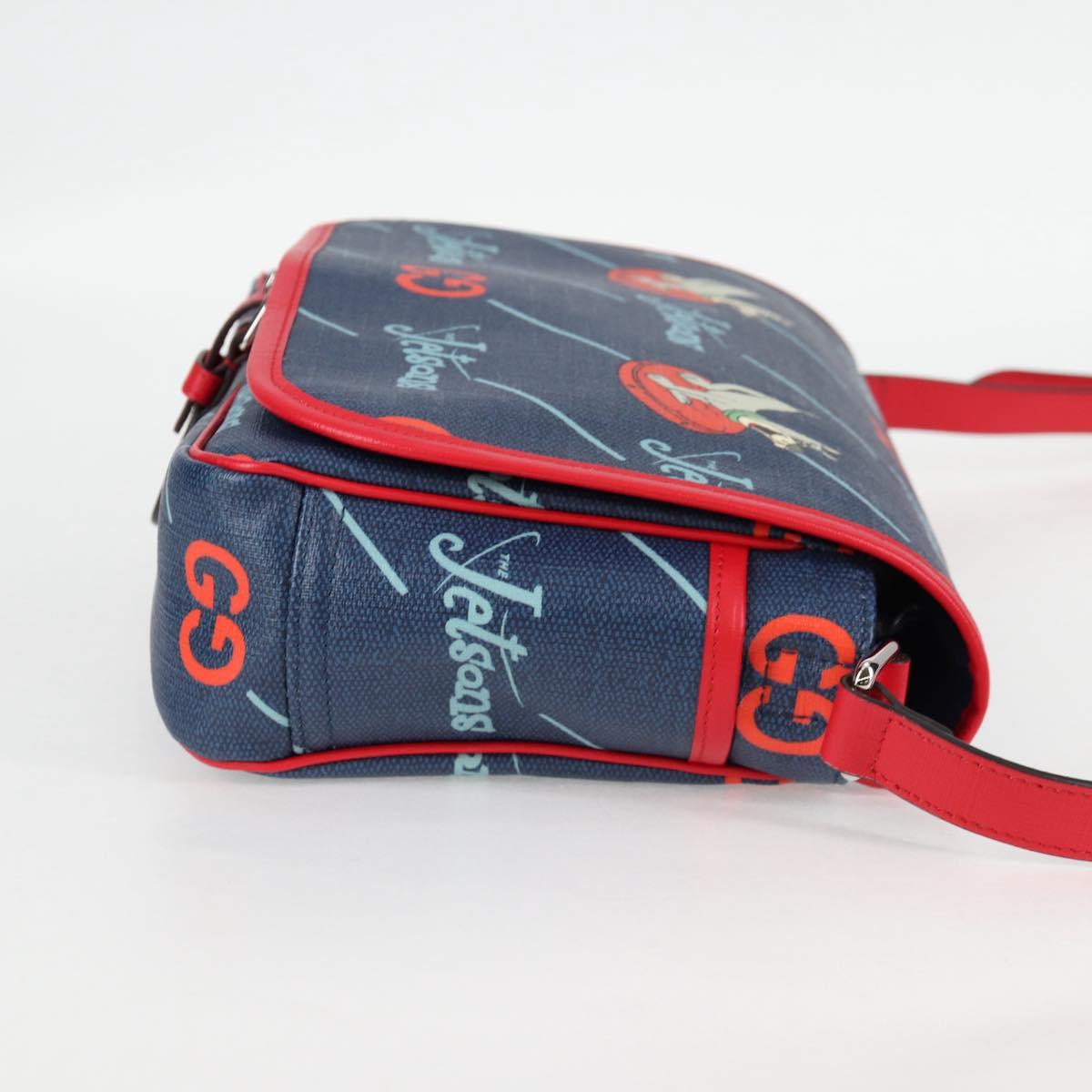 Gucci, Blue, Canvas, shoulder