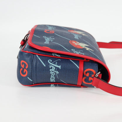 Gucci, Blue, Canvas, shoulder