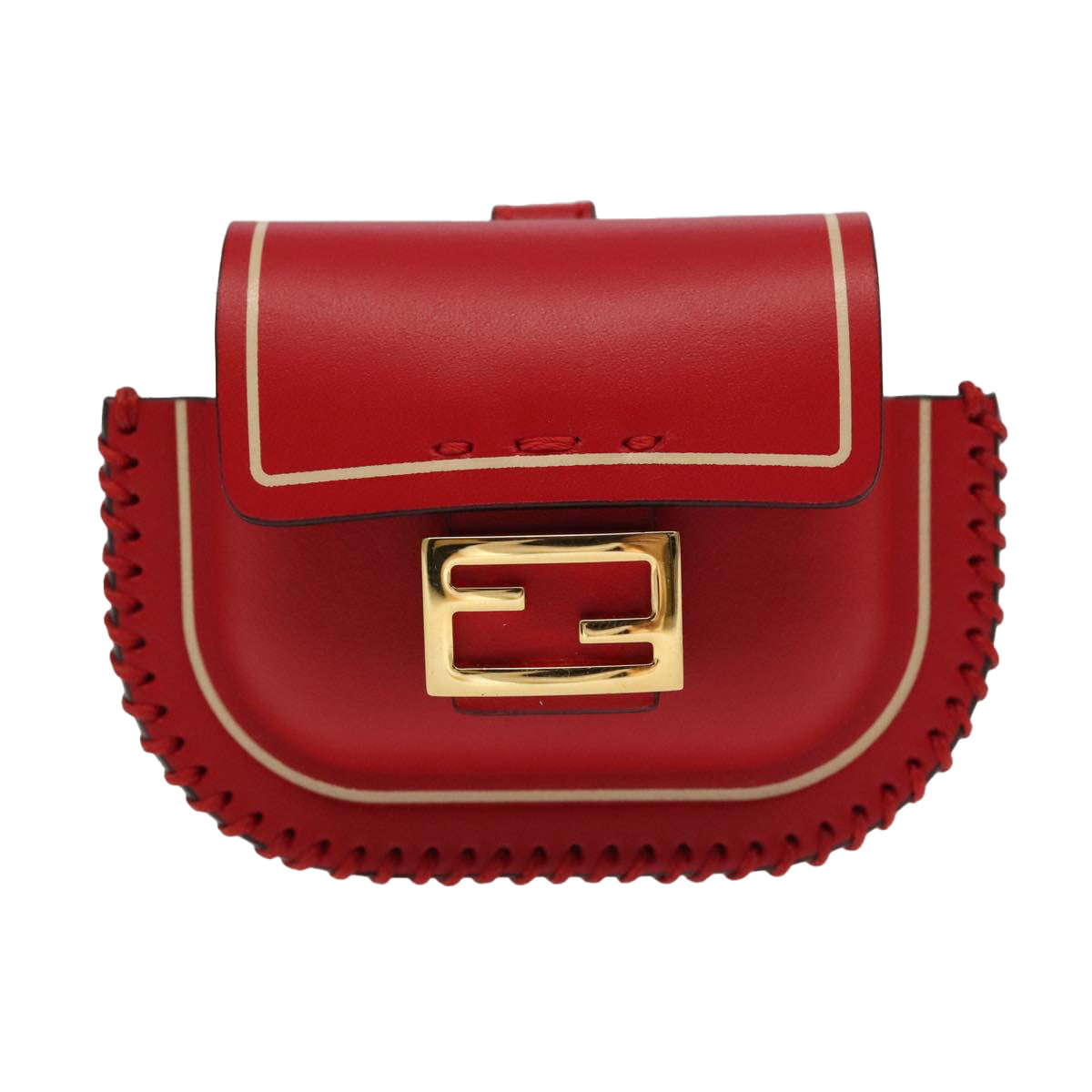 Fendi Baguette, Red, Leather, wallet