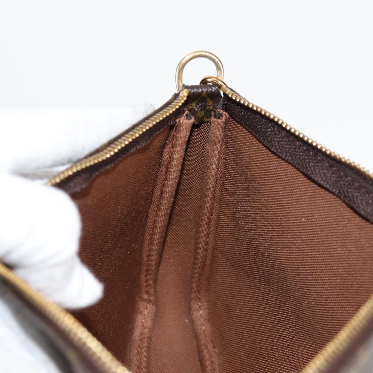 Louis Vuitton Pochette Accessoire, Brown, Canvas, clutch