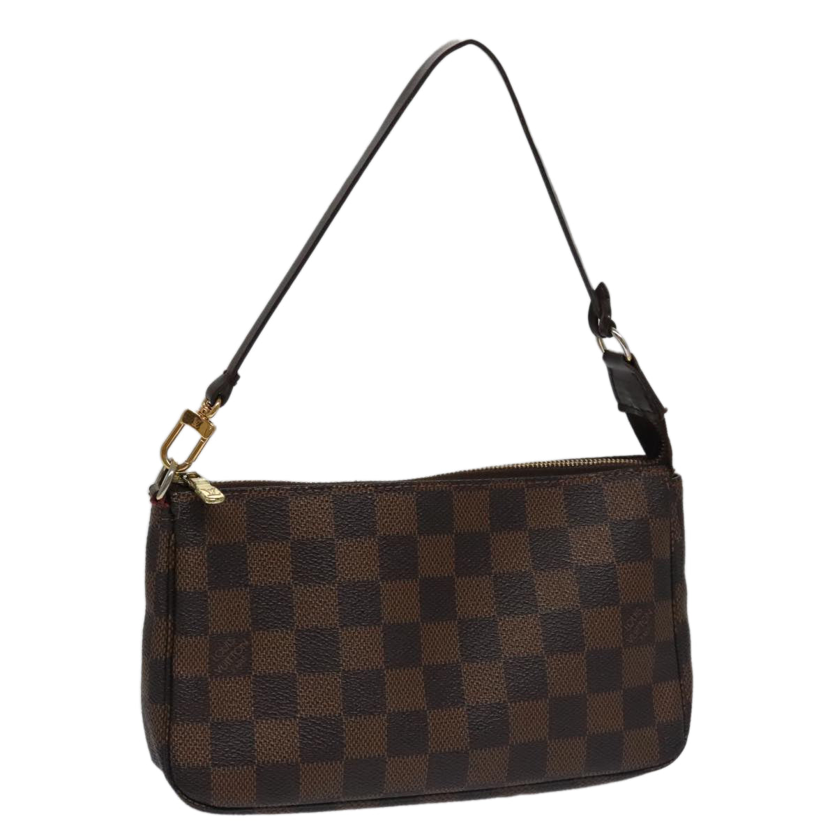 Louis Vuitton Pochette Accessoire, Brown, Canvas, clutch