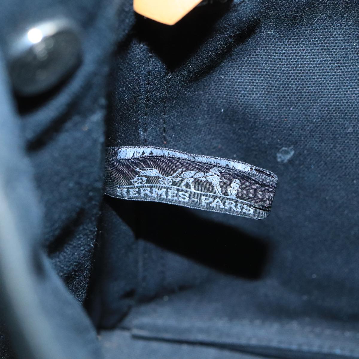 Hermès Fourre tout, Black, Canvas, tote