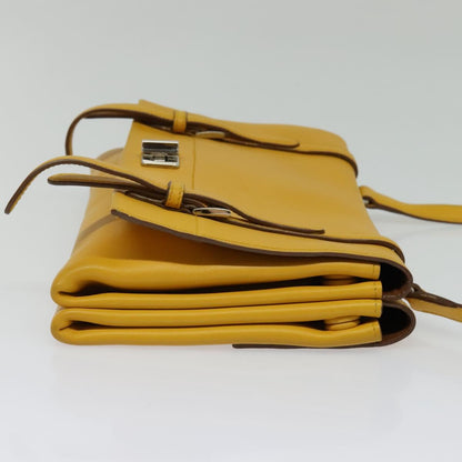 Prada, Yellow, Leather, shoulder