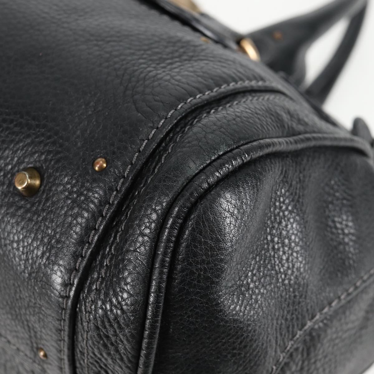 Chloé Paddington, Black, Leather, handbag