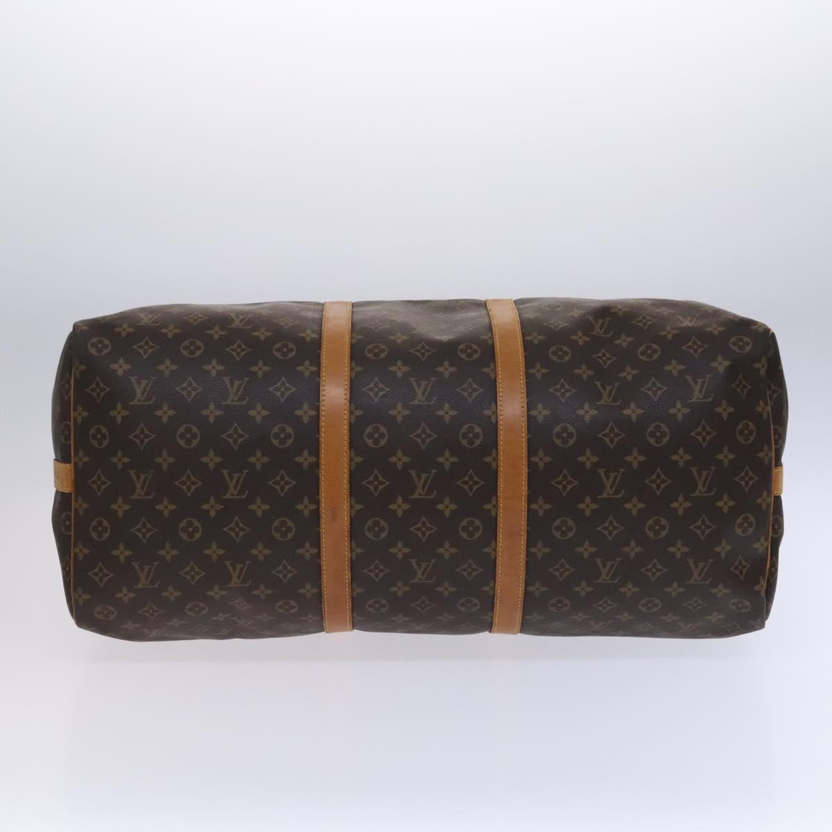 Louis Vuitton Keepall Bandoulière 60, Brown, Canvas, travel
