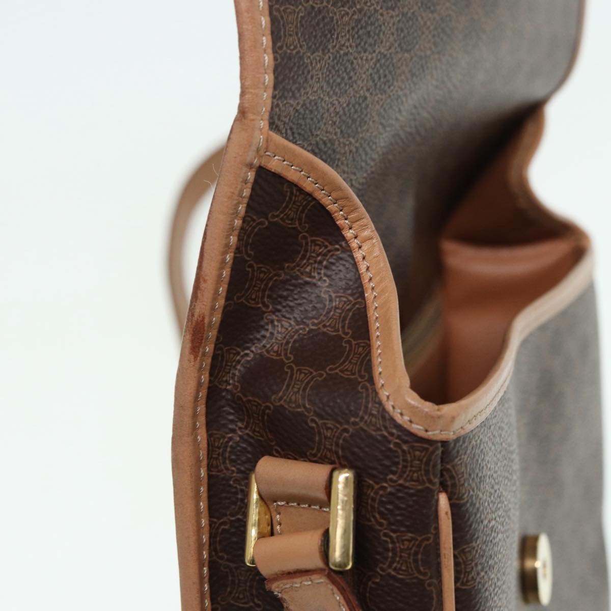 Céline Macadam, Brown, Canvas, shoulder