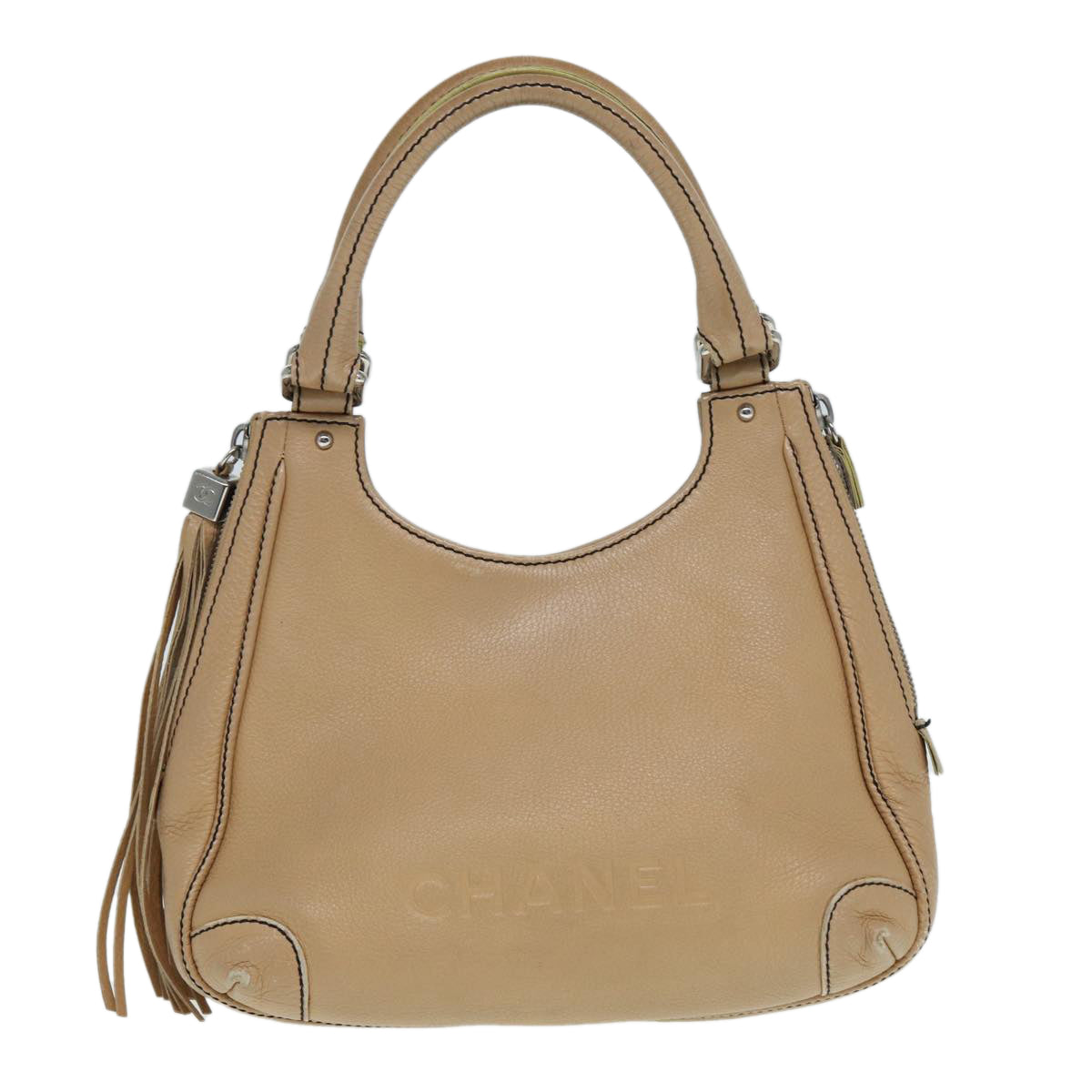 Chanel Hobo, Beige, Leather, handbag