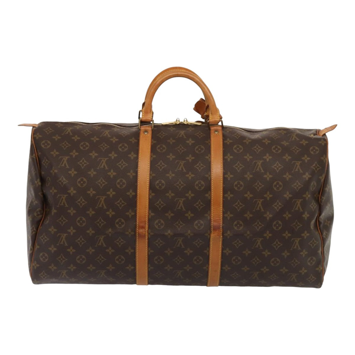 Louis Vuitton Keepall 60, Brown, Canvas, travel