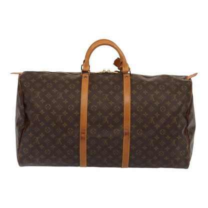 Louis Vuitton Keepall 60, Brown, Canvas, travel