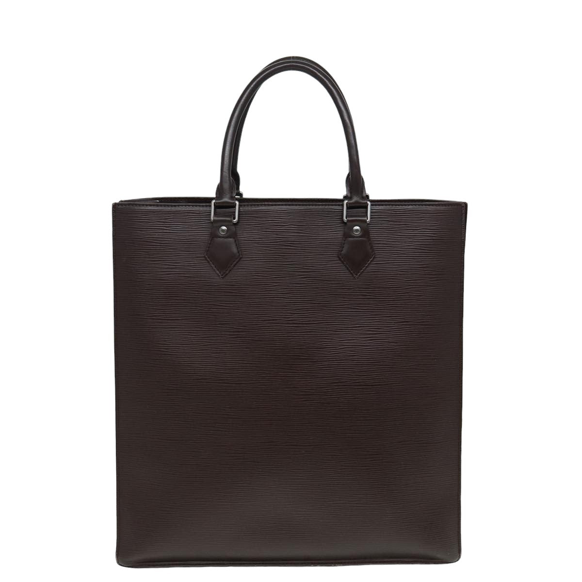 Louis Vuitton Sac Plat, Brown, Leather, tote