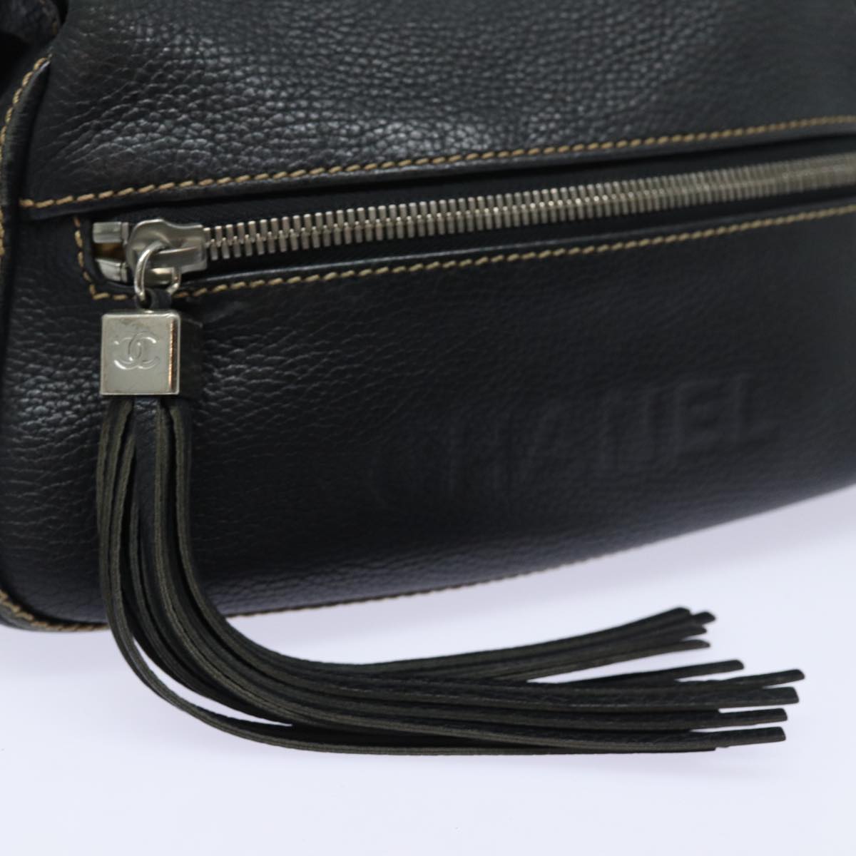 Chanel -, Black, Leather, shoulder