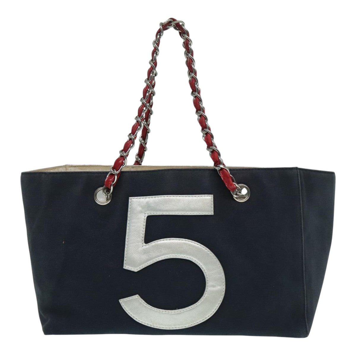 Chanel Numero 5, Navy, Canvas, tote