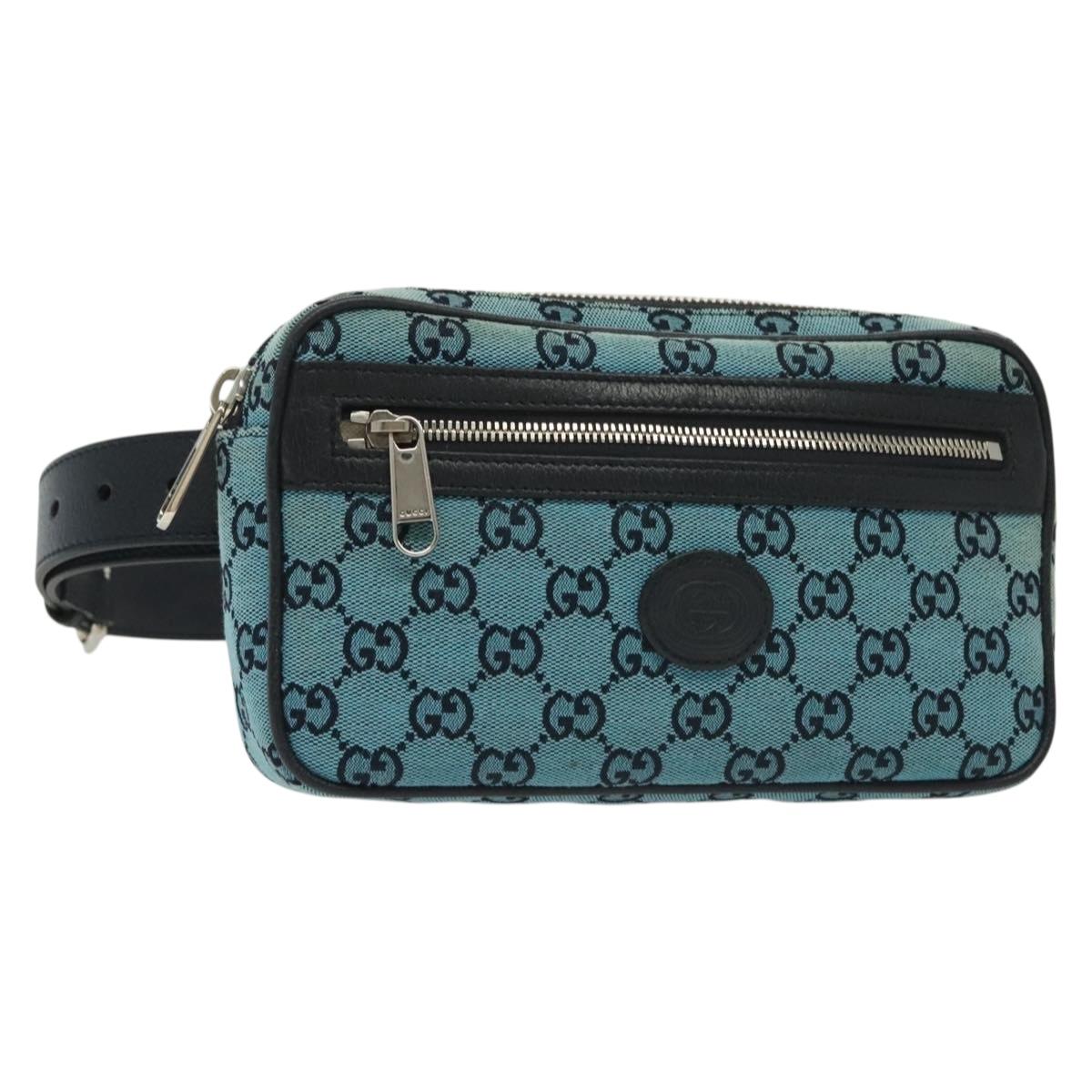 Gucci GG canvas, Blue, Canvas, shoulder