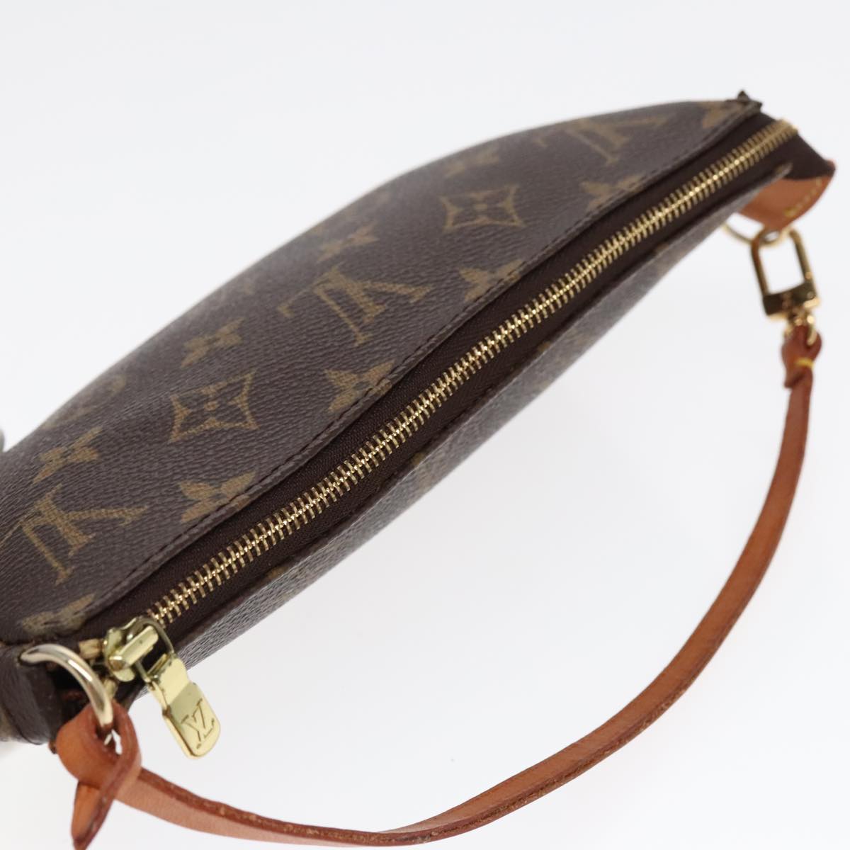 Louis Vuitton Pochette Accessoire, Brown, Canvas, clutch