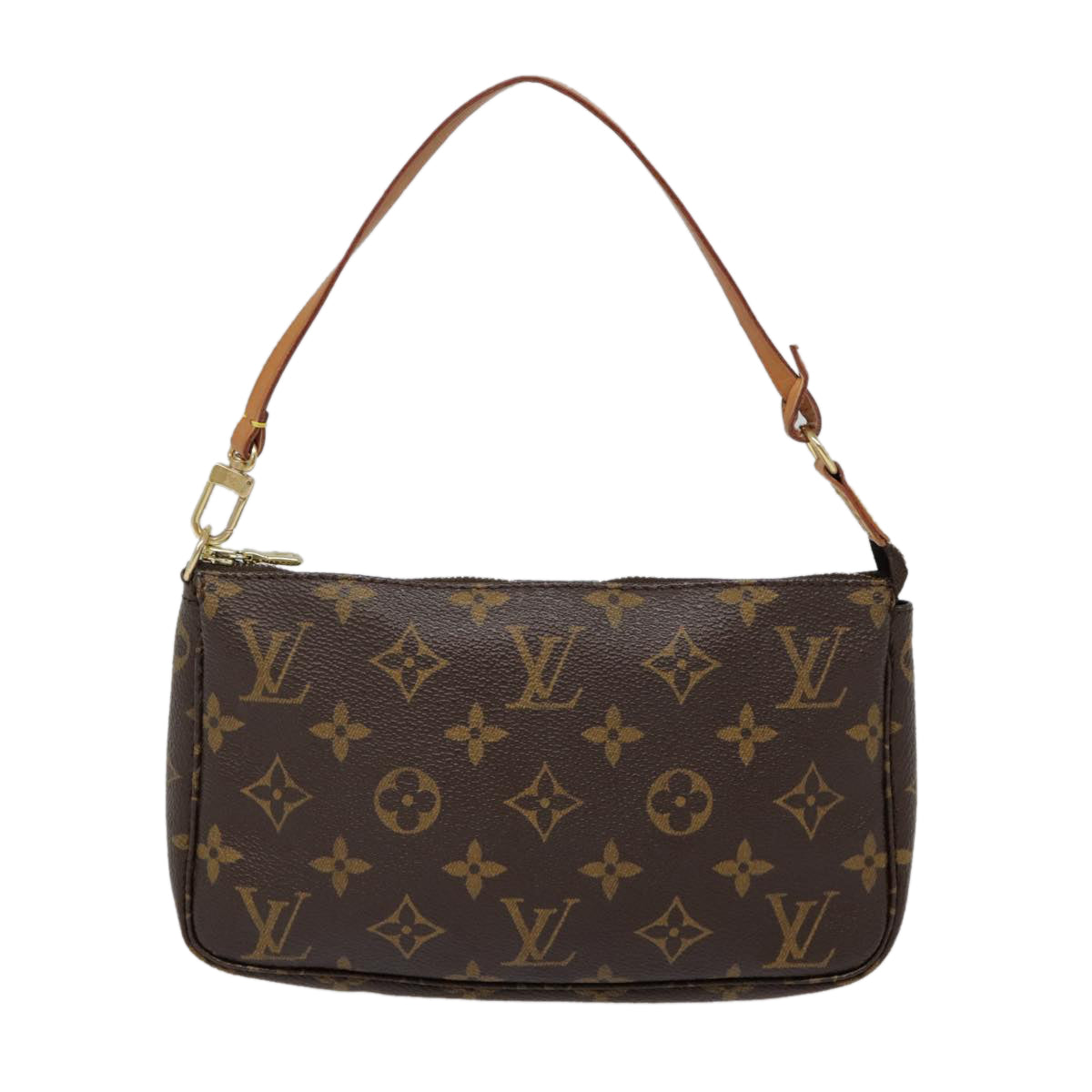 Louis Vuitton Pochette Accessoire, Brown, Canvas, clutch