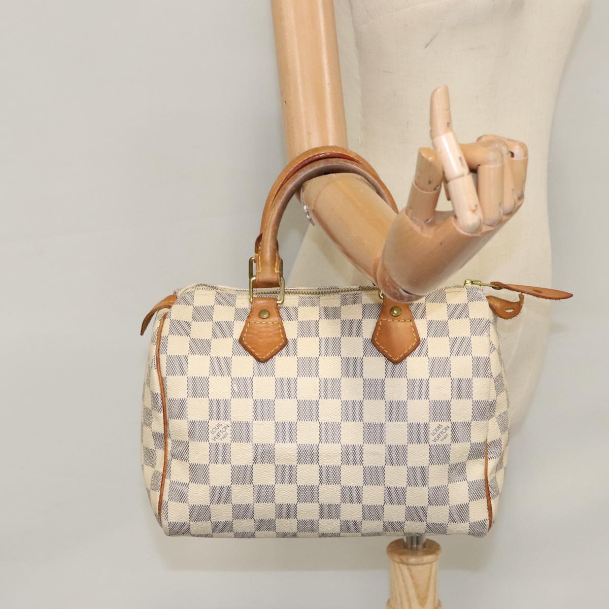 Louis Vuitton Speedy 25, White, Canvas, handbag