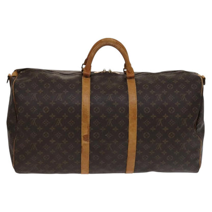 Louis Vuitton Keepall Bandoulière 60, Brown, Canvas, travel