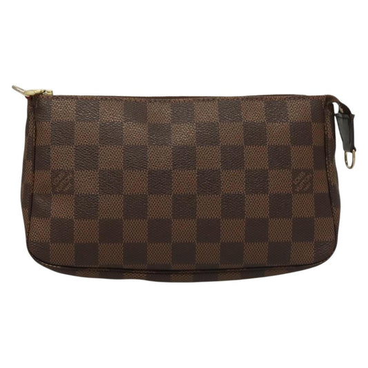 Louis Vuitton Pochette Accessoire, Brown, Canvas, clutch
