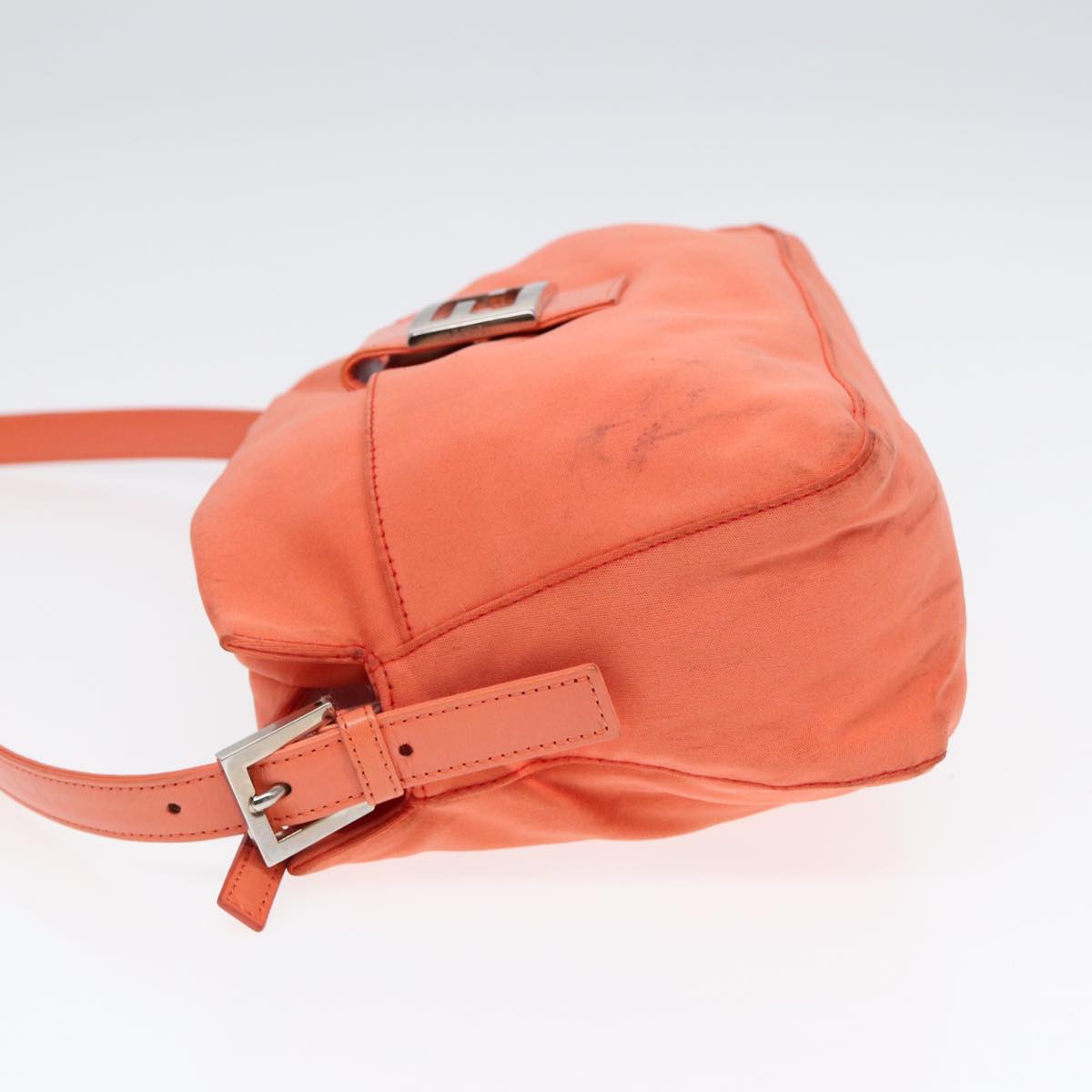 Fendi Mamma Baguette, Orange, Canvas, shoulder