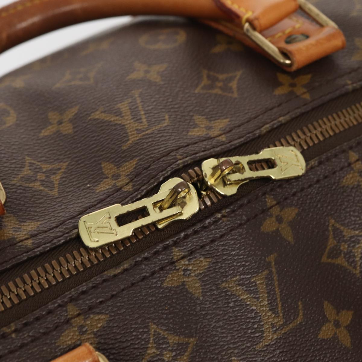 Louis Vuitton Keepall 60, Brown, Canvas, travel