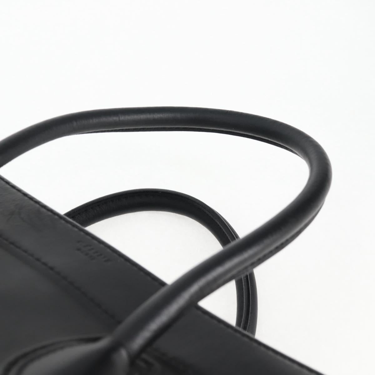 Céline Luggage Phantom, Black, Leather, tote