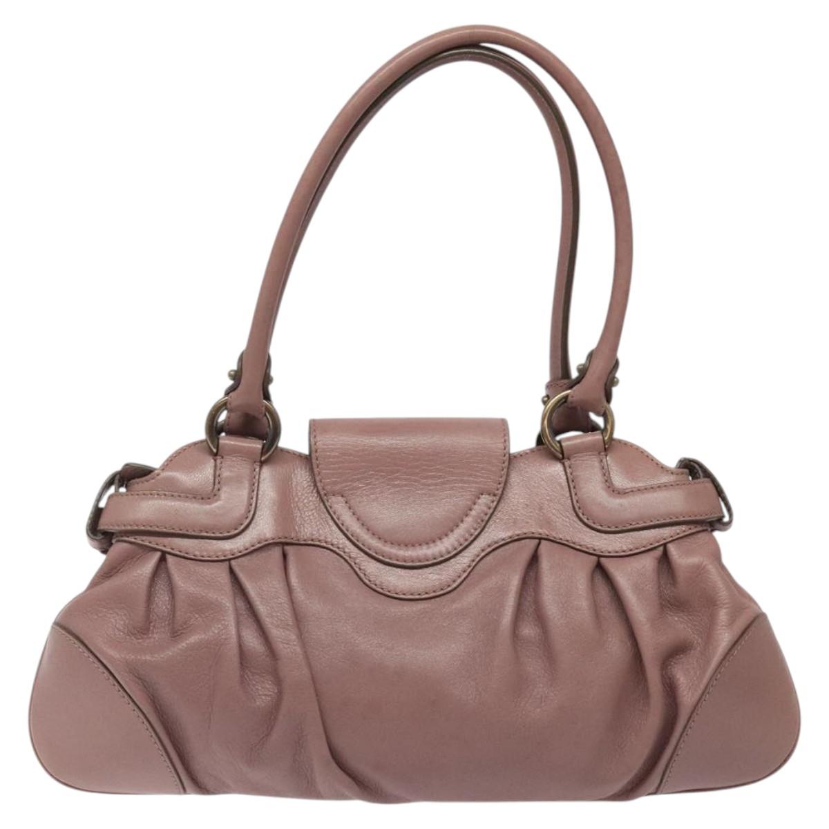 Salvatore Ferragamo Gancini, Pink, Leather, handbag