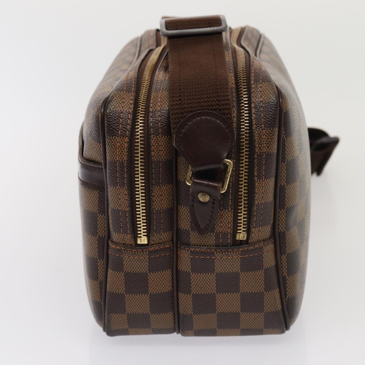 Louis Vuitton Reporter, Brown, Canvas, shoulder