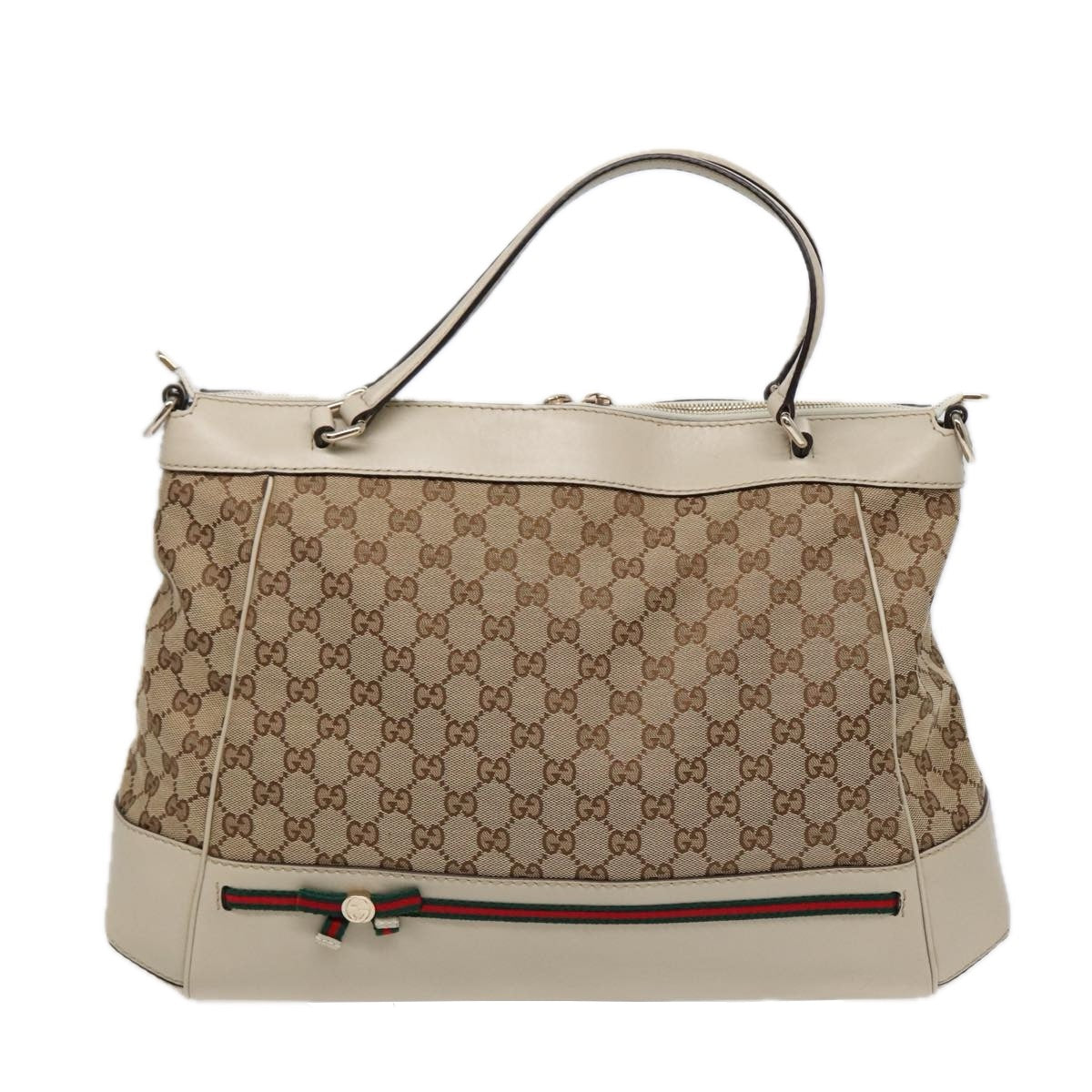 Gucci Sherry, Beige, Canvas, tote