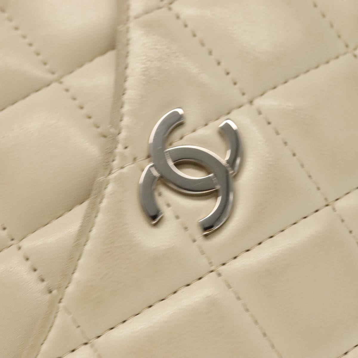 Chanel Camera, White, Leather, handbag