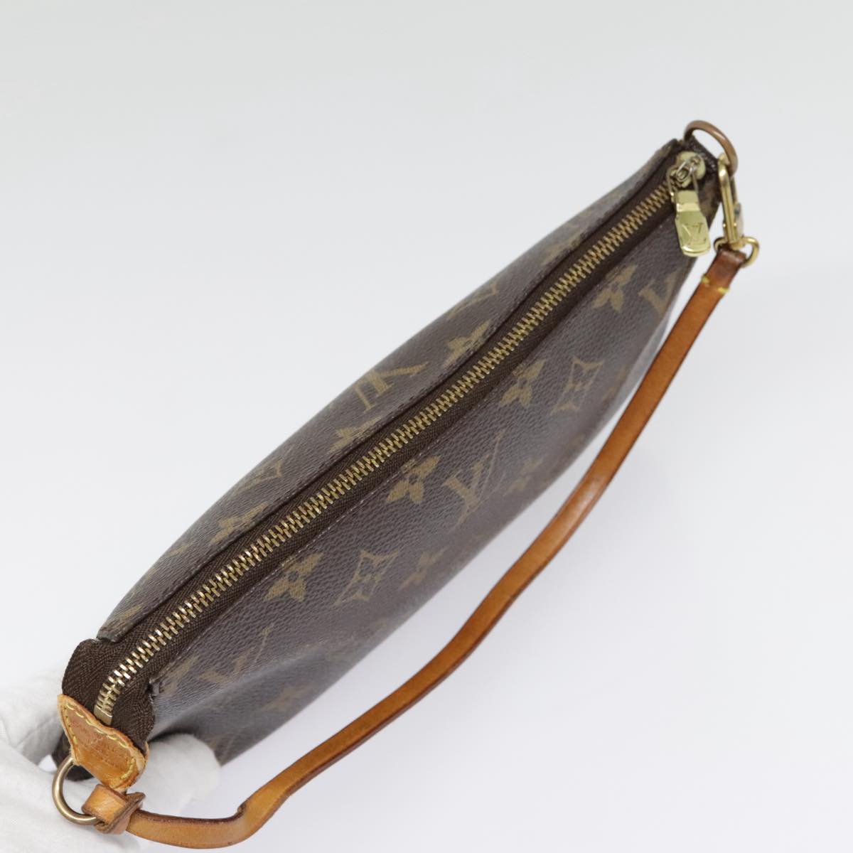 Louis Vuitton Pochette Accessoire, Brown, Canvas, clutch