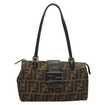 Fendi Vintage Bento Box Bag Zucca Canvas, BROWN, CANVAS, Handbag