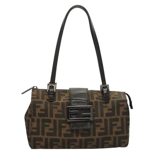 Fendi Vintage Bento Box Bag Zucca Canvas, BROWN, CANVAS, Handbag