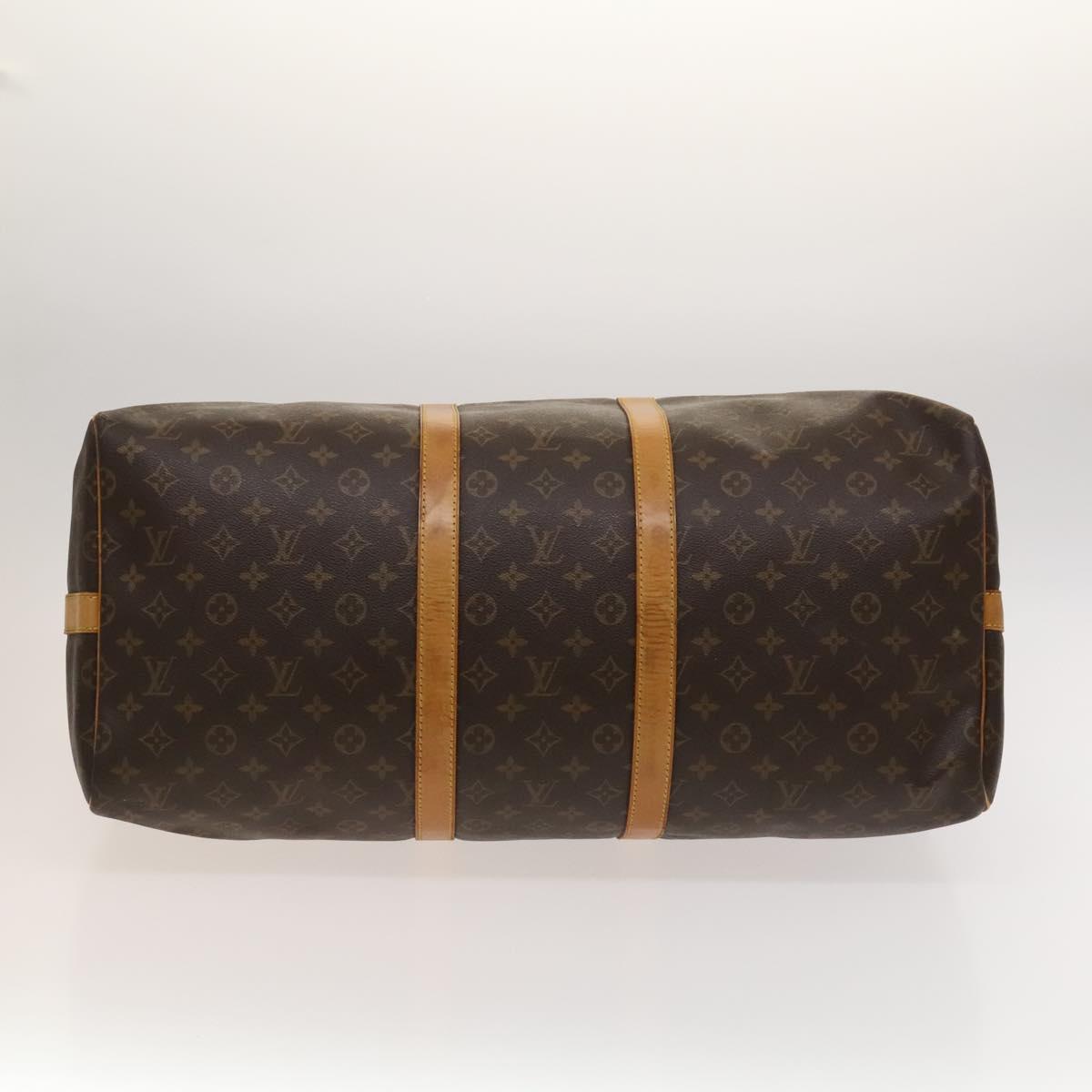 Louis Vuitton Keepall Bandoulière 55, Brown, Canvas, travel