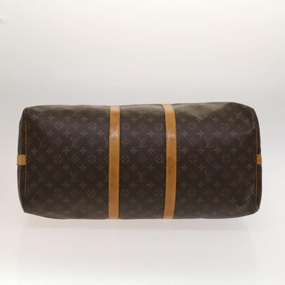 Louis Vuitton Keepall Bandoulière 55, Brown, Canvas, travel