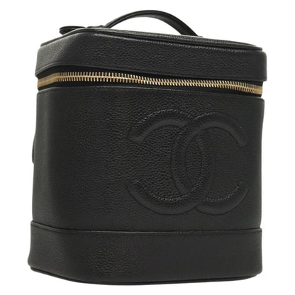Chanel Vanity, Black, Leather, clutch