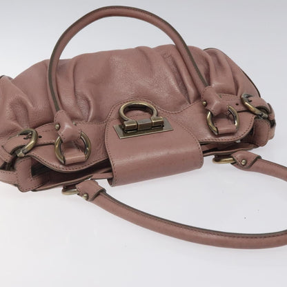 Salvatore Ferragamo Gancini, Pink, Leather, handbag