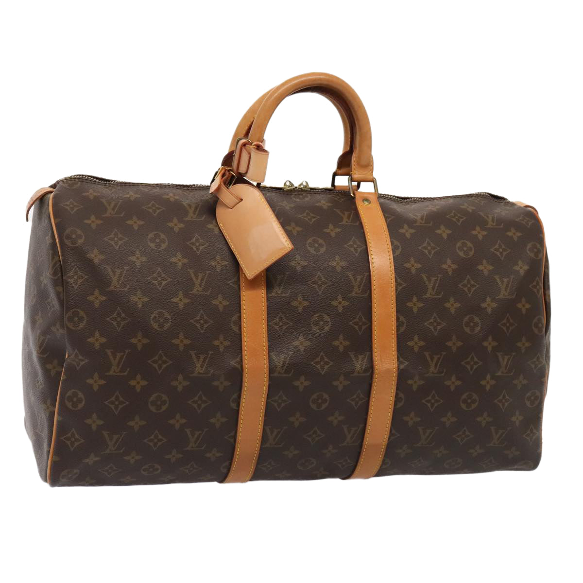 Louis Vuitton Keepall 50, Brown, Canvas, travel